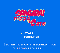 Samurai Pizza Cats Title Screen